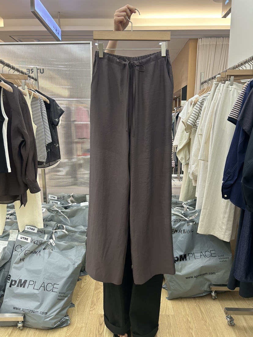 UTRE韓國㊣直郵東大門代購女裝新品25春夏推薦休閑休閑褲透明UTRE休閑褲