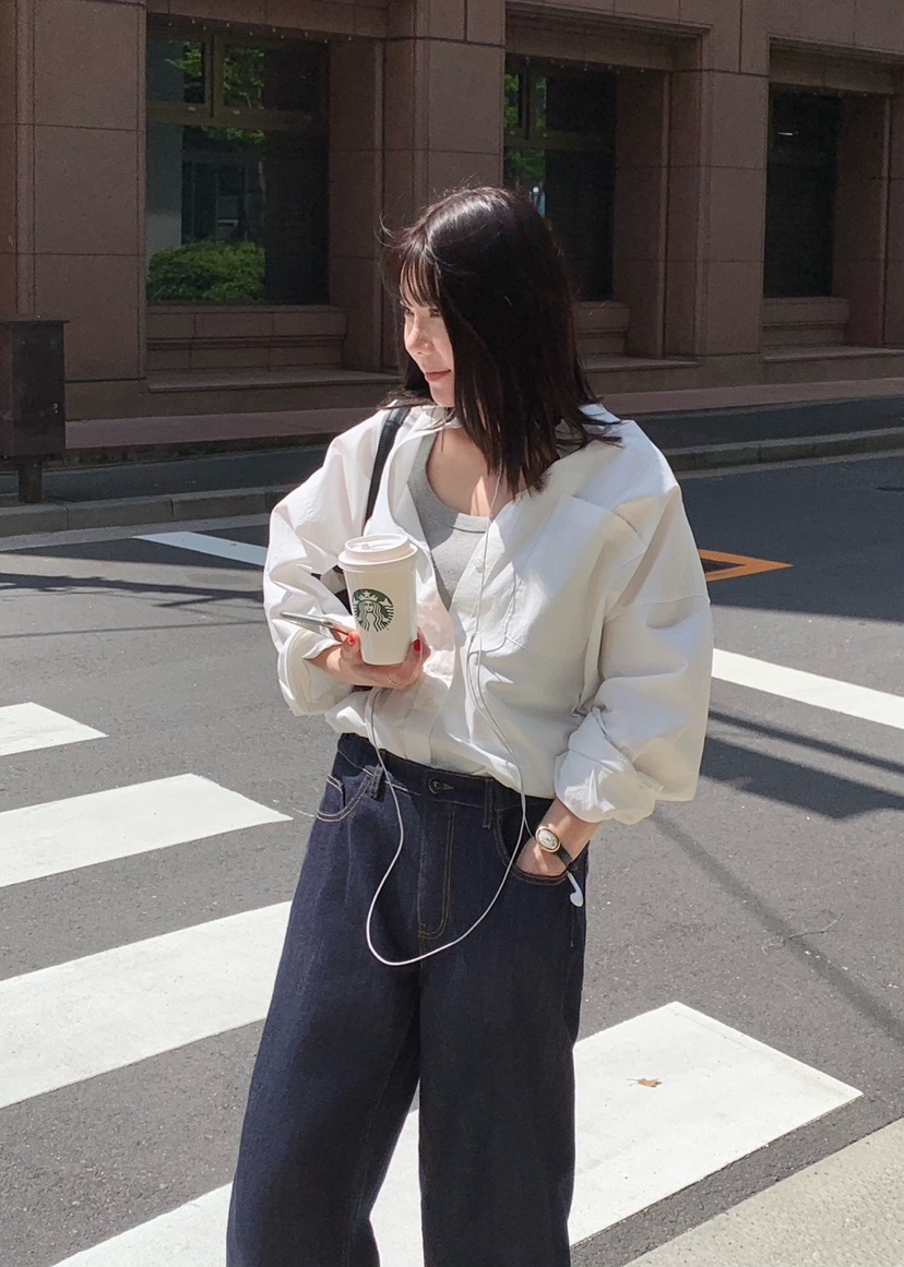 COURGETTE韓國直郵㊣東大門實拍女裝新品時尚推薦襯衫蕾絲衫COURGETTE襯衫/蕾絲衫