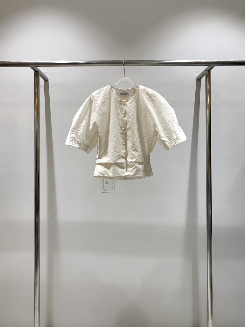 CESTLAVIE東大門代購女裝新款時尚推薦真品25春夏襯衫蕾絲衫圓領CESTLAVIE襯衫/蕾絲衫