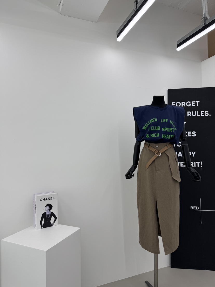 RED-A韓國代購女士新品熱賣真品25春夏職業人氣休閑長裙亞麻RED-A長裙