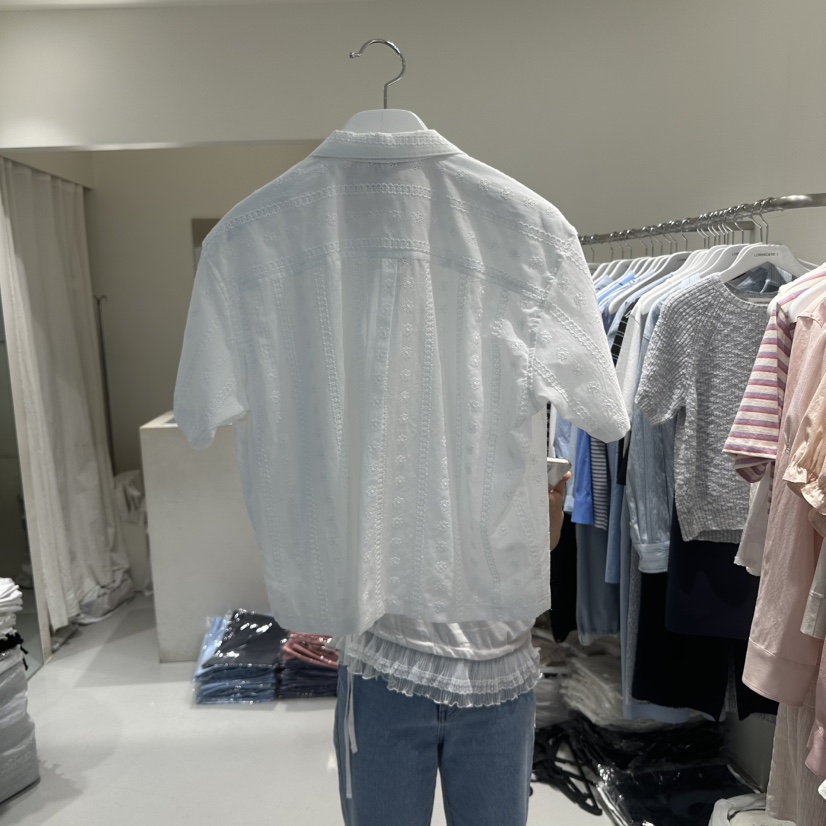 LORING RE I韓國直郵女裝新品真品熱賣推薦時尚襯衫蕾絲衫LORING RE-I/BARE襯衫/蕾絲衫