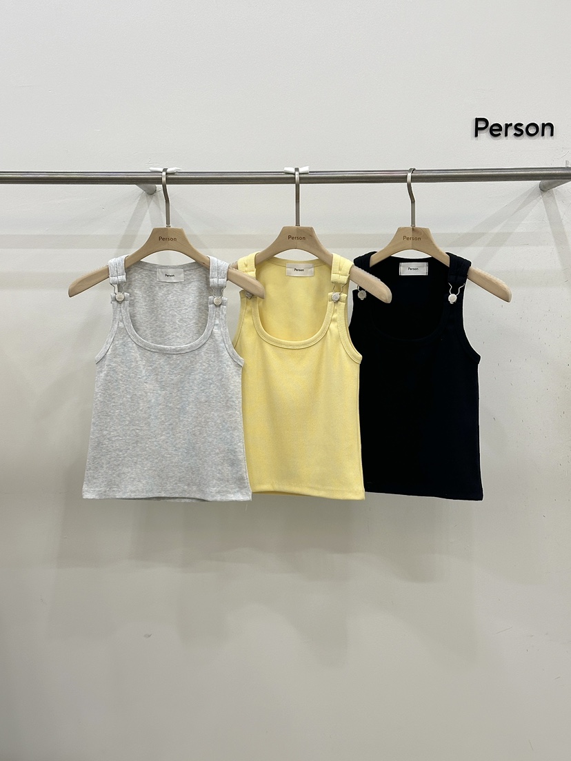PERSON東大門代購女士新品休閑真品推薦職業熱賣25春夏吊帶背心PERSON吊帶/背心
