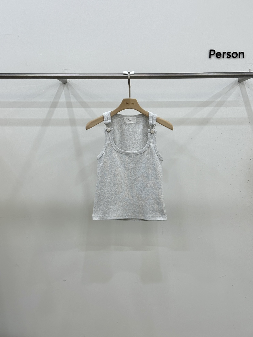 PERSON東大門代購女士新品休閑真品推薦職業熱賣25春夏吊帶背心PERSON吊帶/背心