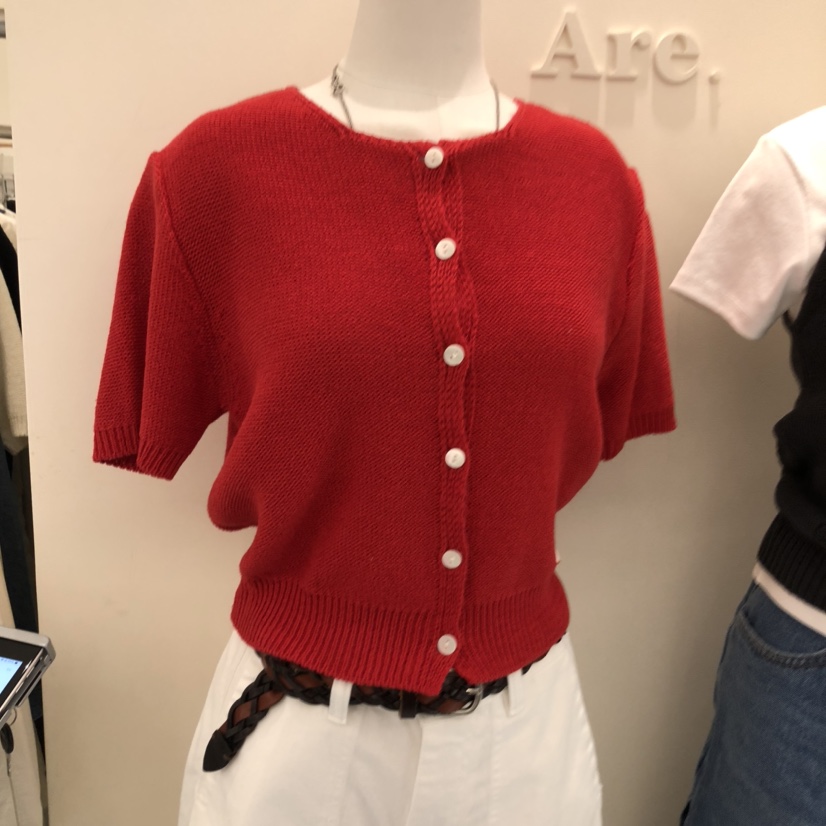 ARE東大門實拍女士新品推薦時尚人氣25春夏職業針織衫不含內搭ARE YOU/ARE針織衫圖色4