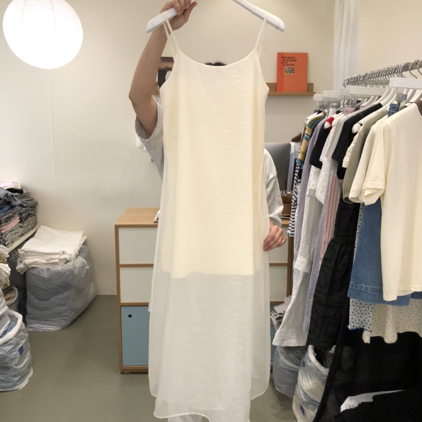 ARE東大門實拍女裝新品職業休閑25春夏熱賣真品人氣連衣裙透視ARE YOU/ARE連衣裙