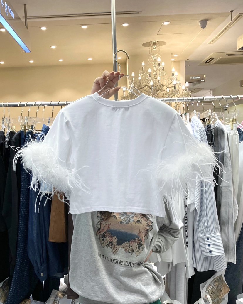WORK SHOP東大門實拍女裝新款真品推薦人氣休閑25春夏熱賣T恤Work_shopT恤