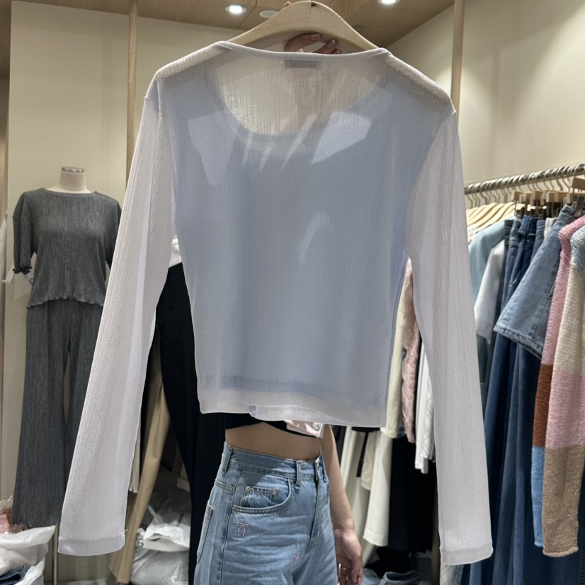 VINTAGE VIBE東大門直郵女裝新品職業25春夏熱賣休閑長袖T恤VINTAGE VIBE長袖T恤