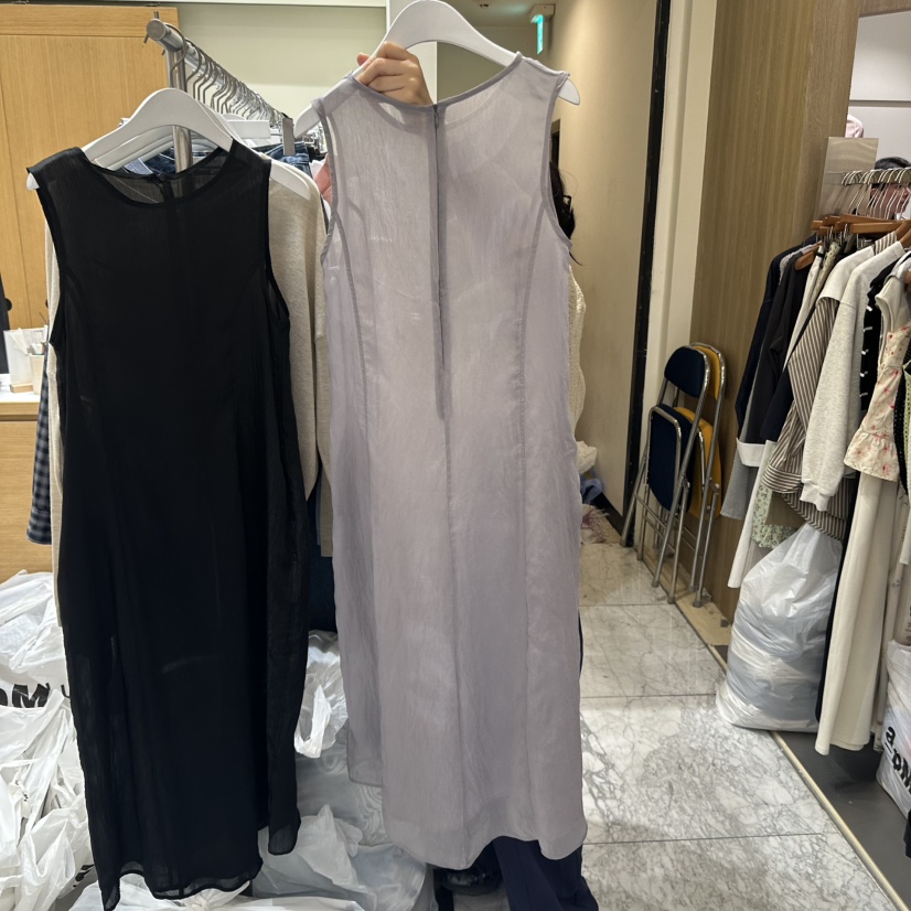 THE SIGNATURE韓國直郵女士新品時尚真品職業推薦連衣裙透明THE SIGNATURE連衣裙