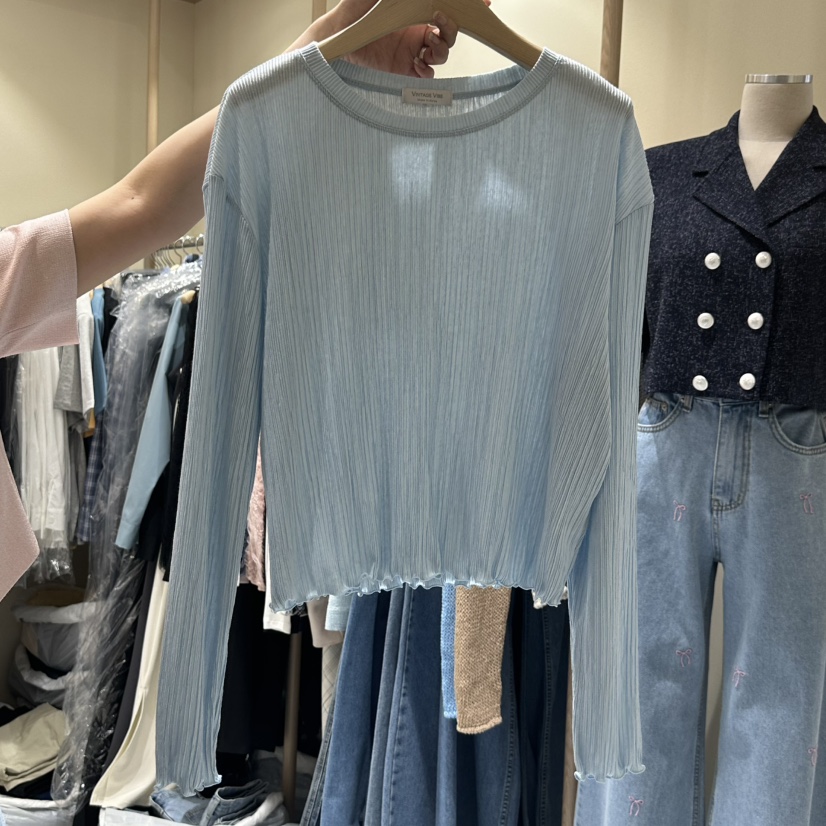 VINTAGE VIBE韓國直郵女士新款時尚推薦職業休閑真品長袖T恤VINTAGE VIBE長袖T恤圖色2