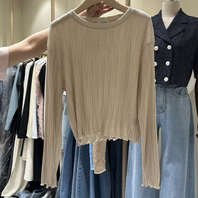 VINTAGE VIBE韓國直郵女士新款時尚推薦職業休閑真品長袖T恤VINTAGE VIBE長袖T恤圖色3