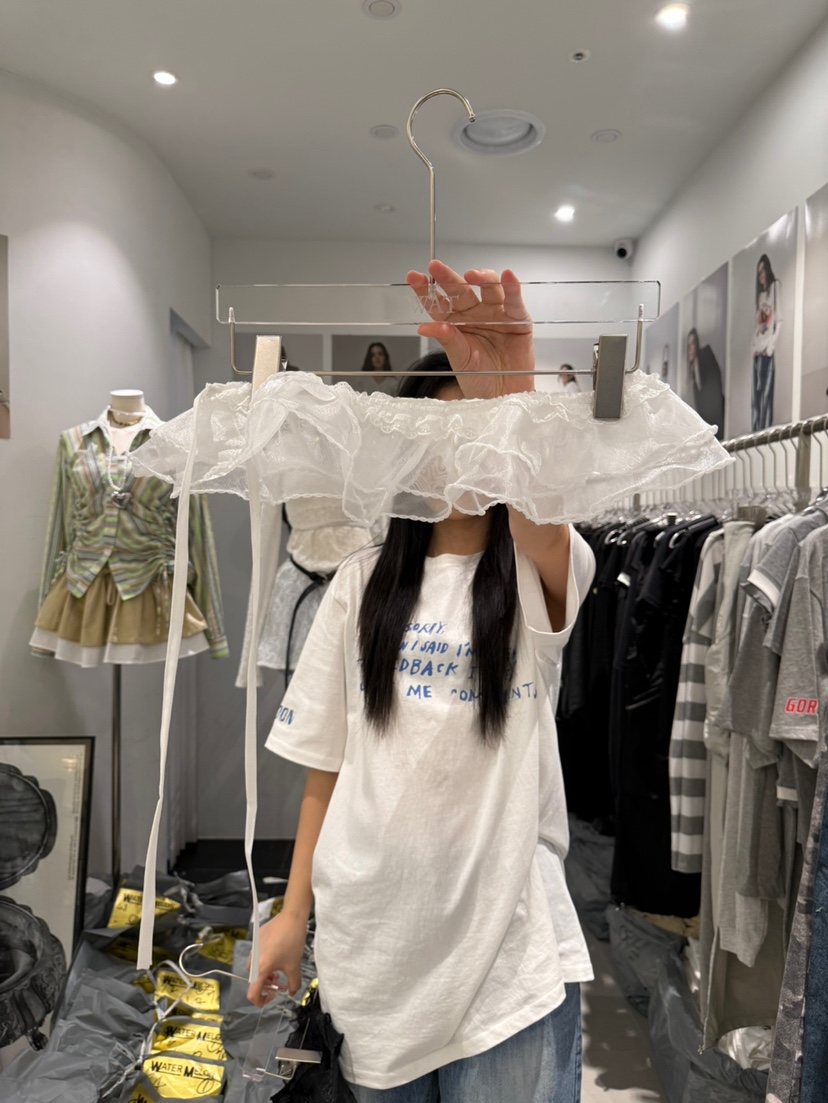 WATERMELON韓國代購女裝新品時尚休閑職業25春夏短裙荷葉邊腰帶WATERMELON短裙