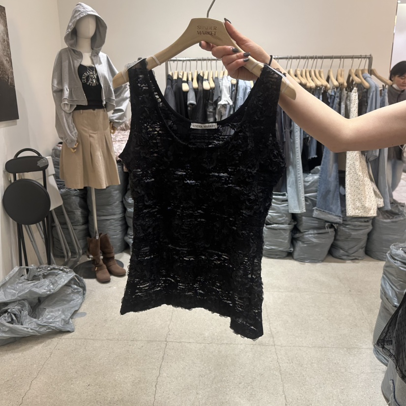SUNDER MARKET韓國代購女裝新款時尚25春夏人氣推薦吊帶背心SUNDER MARKET吊帶/背心圖色3