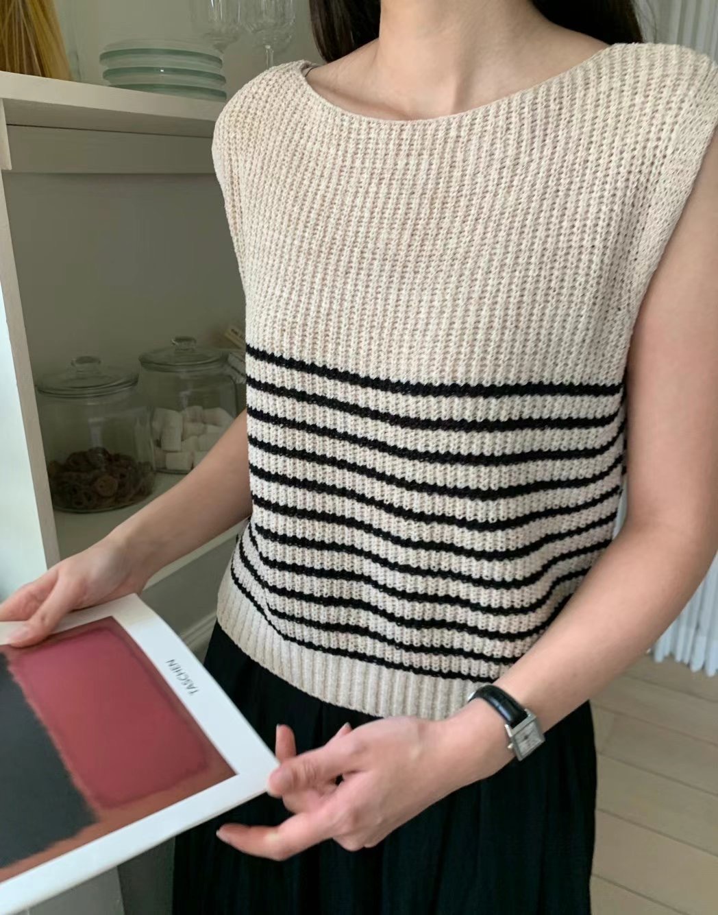 ALLU韓國直郵女士新款職業25春夏熱賣推薦休閑時尚真品針織衫ALLU針織衫圖色1