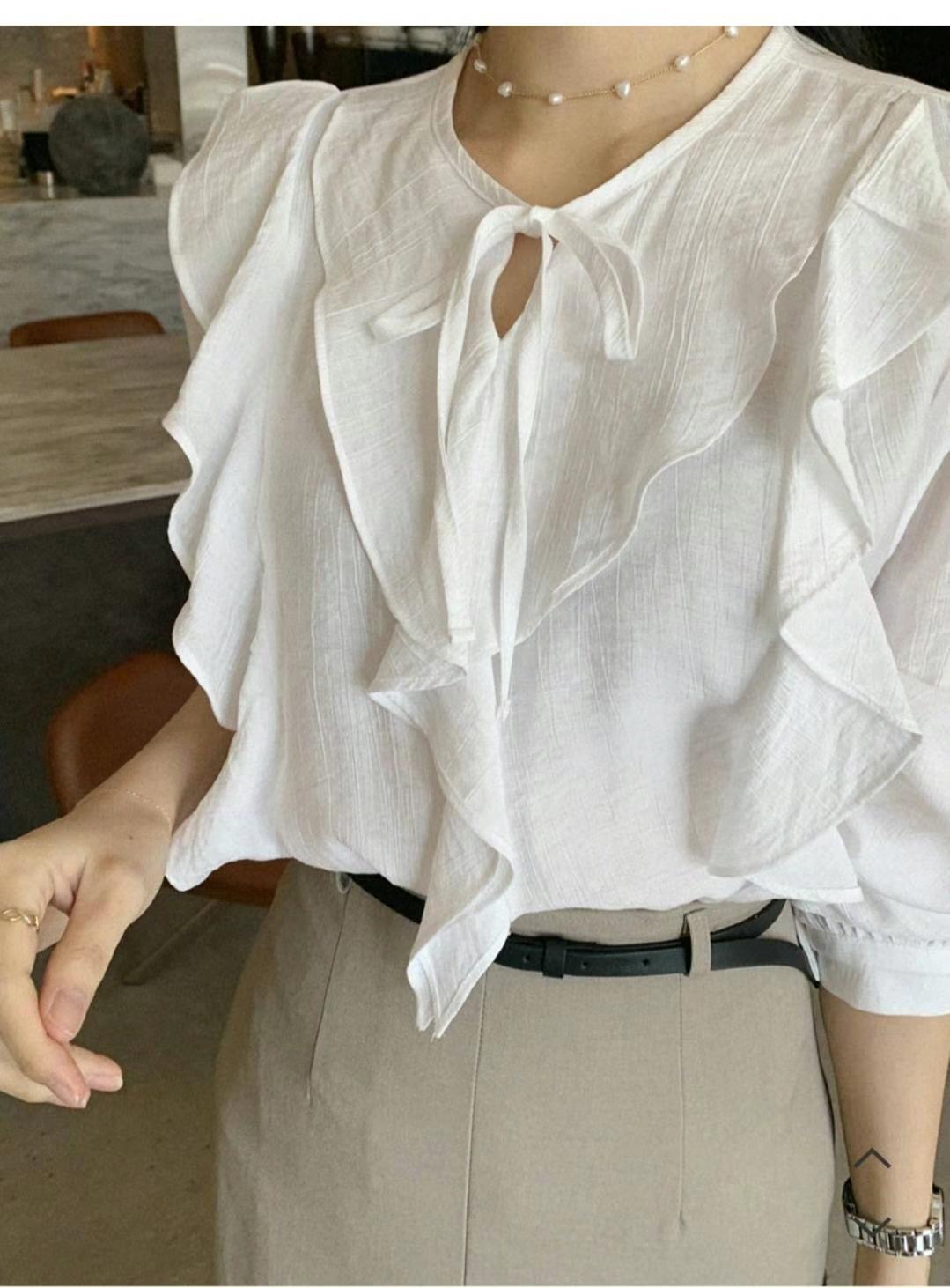 COCOS/ONE TOP東大門直郵女裝新款真品25春夏時尚襯衫蕾絲衫COCOS/ONE TOP襯衫/蕾絲衫