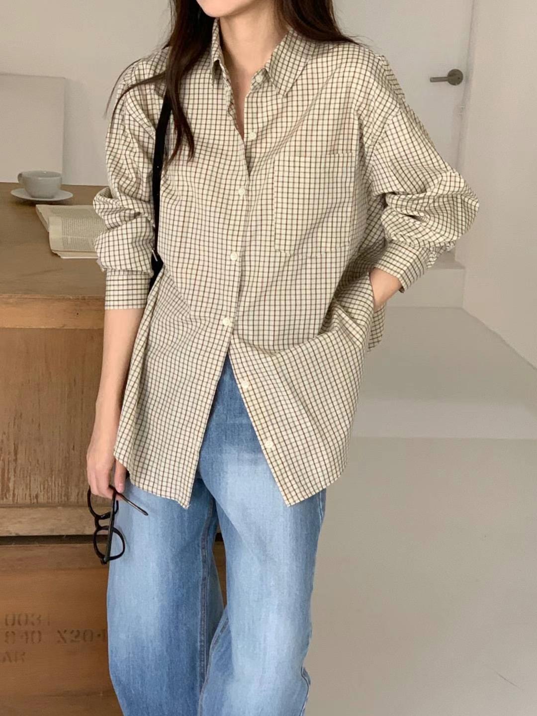 ONEMORETHING韓國代購女士新品真品推薦人氣休閑襯衫蕾絲衫ONEMORETHING襯衫/蕾絲衫
