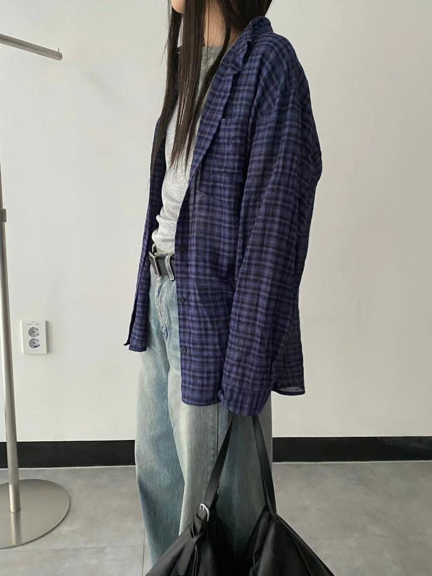 ONEMORETHING韓國直郵女士新款休閑推薦真品25春夏襯衫蕾絲衫ONEMORETHING襯衫/蕾絲衫