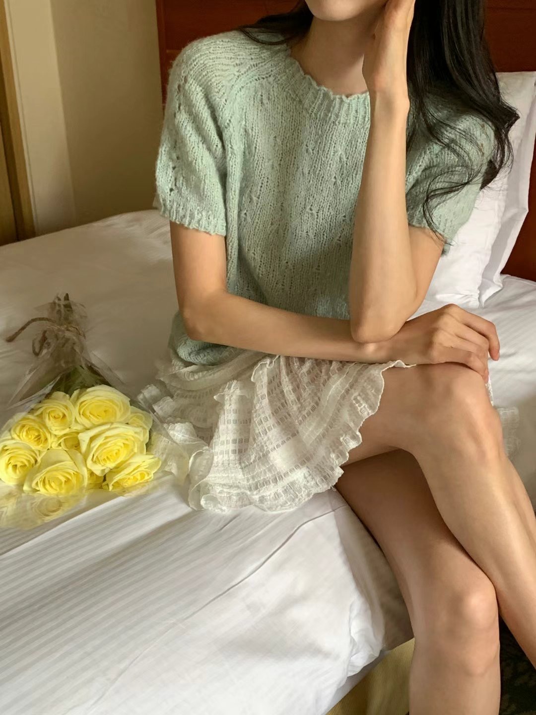 SALT.B韓國直郵女士新款推薦25春夏職業真品人氣熱賣針織衫SALT.B針織衫