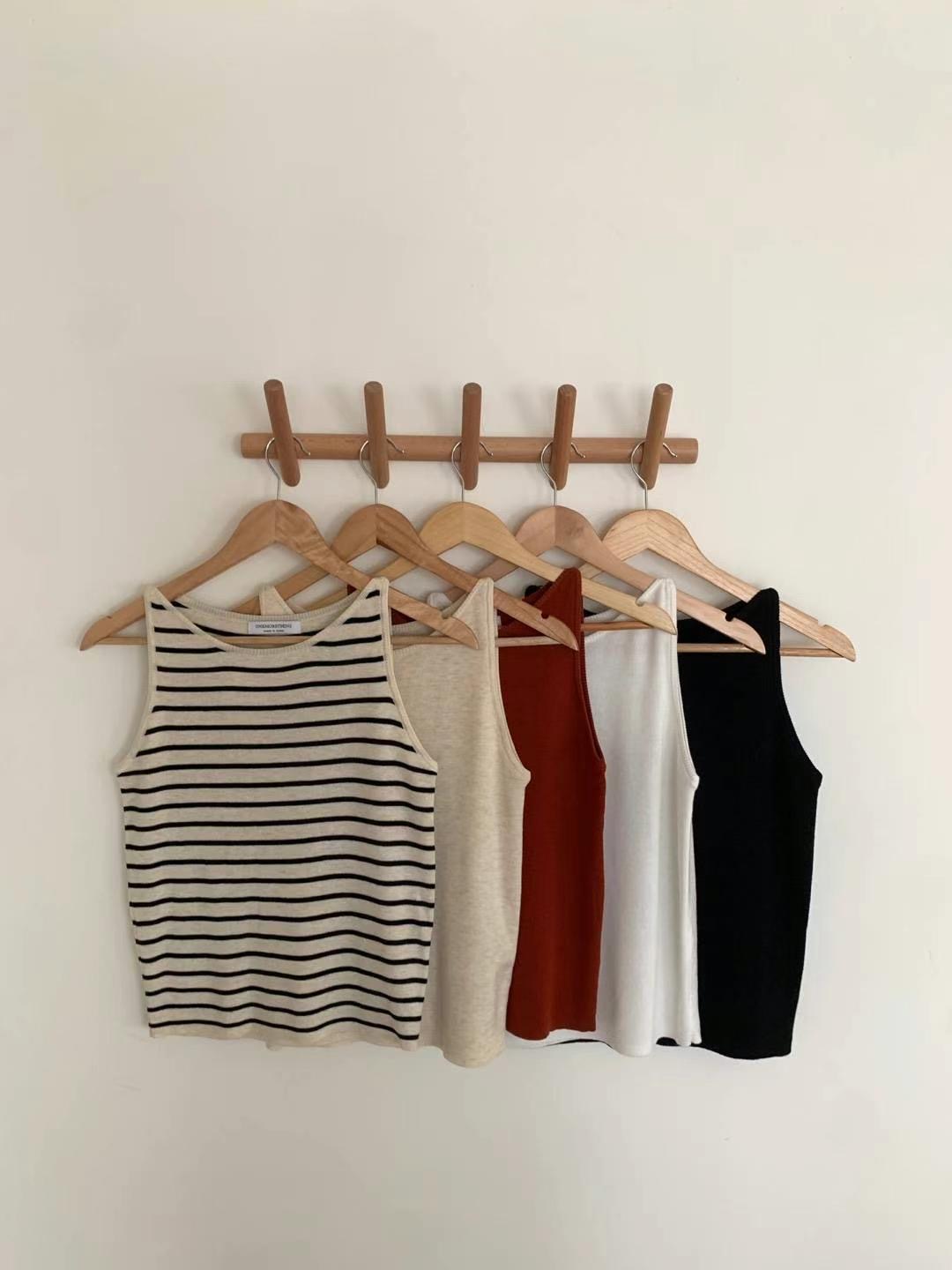 ONEMORETHING東大門代購女裝新品人氣25春夏職業休閑吊帶背心ONEMORETHING吊帶/背心圖色4左四色