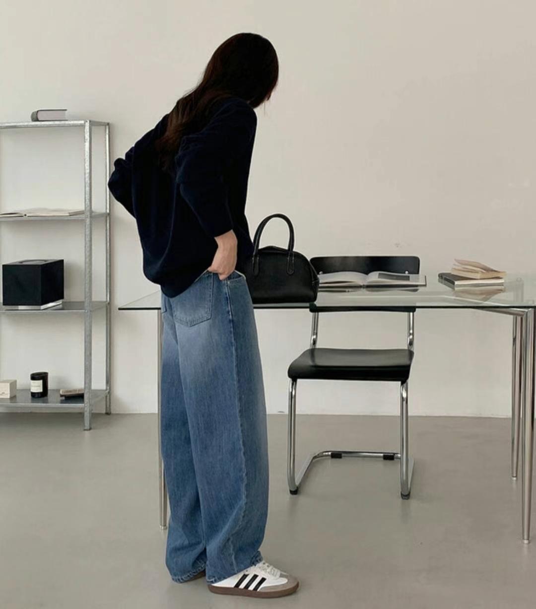 ONEMORETHING韓國代購女士新品熱賣休閑職業推薦真品牛仔褲ONEMORETHING牛仔褲