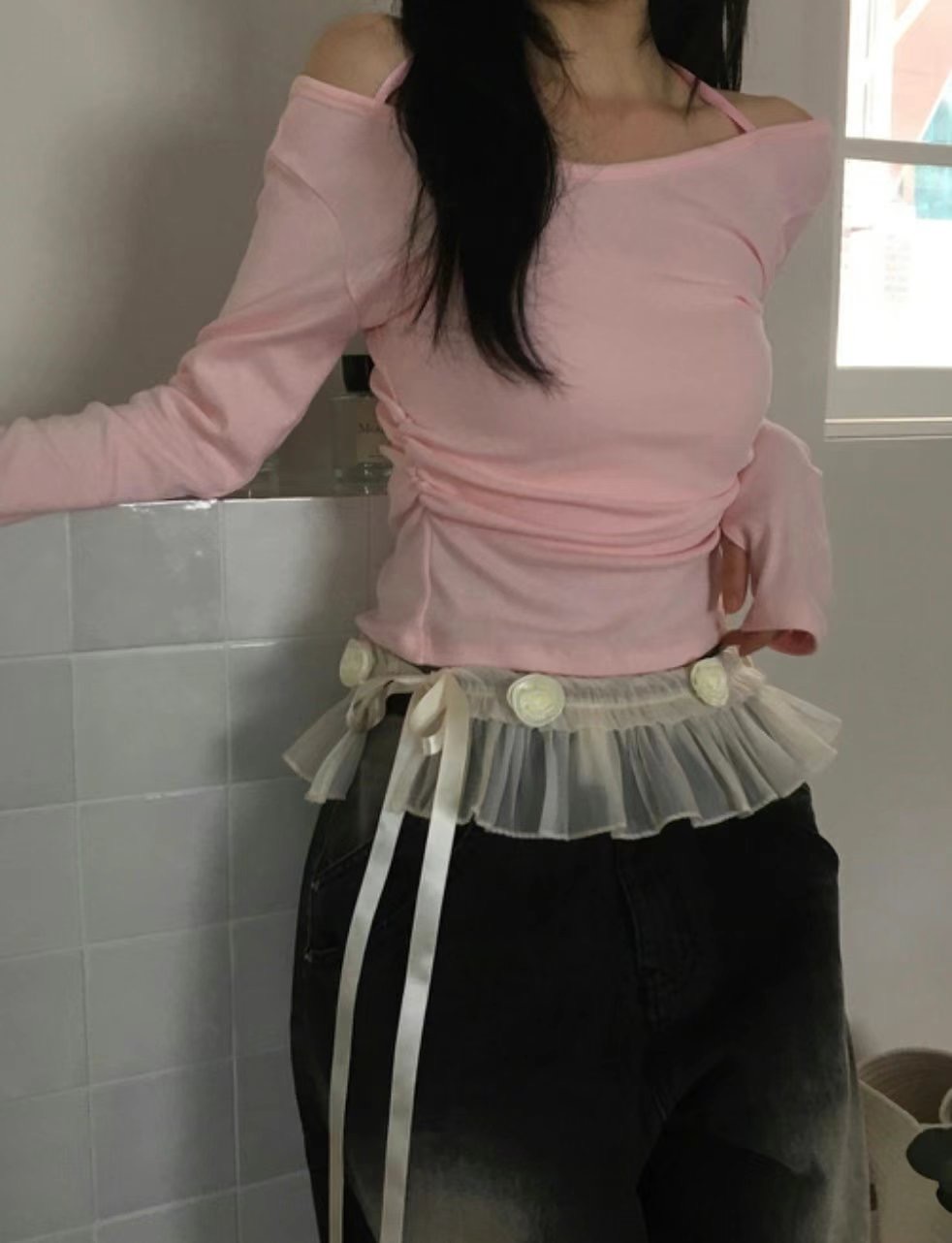 SALT.B東大門代購女裝新款人氣真品25春夏熱賣休閑長袖T恤SALT.B長袖T恤