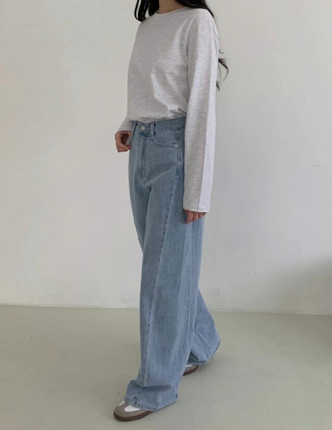 ONEMORETHING韓國代購女士新品職業人氣熱賣休閑時尚牛仔褲ONEMORETHING牛仔褲