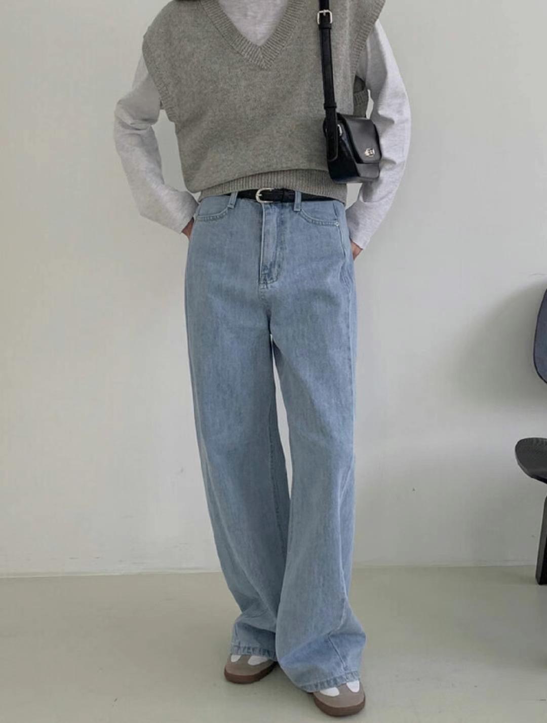 ONEMORETHING韓國代購女士新品職業人氣熱賣休閑時尚牛仔褲ONEMORETHING牛仔褲
