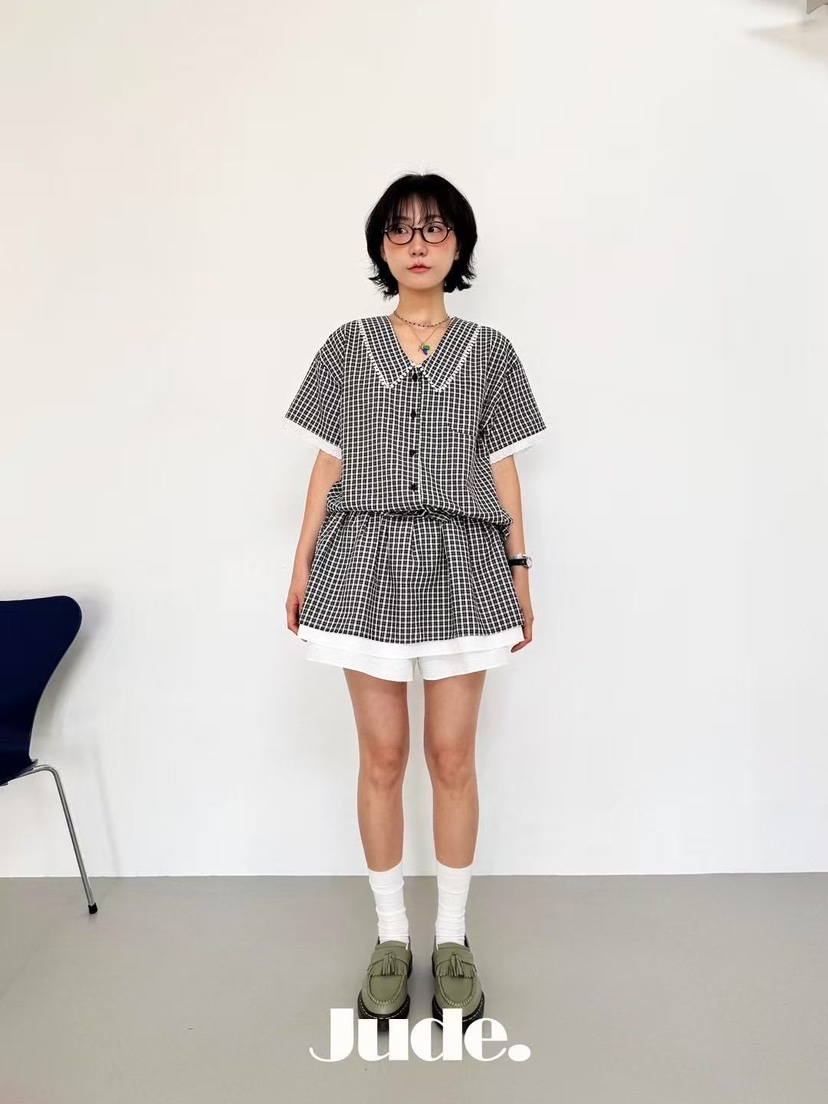 HEYJUDE東大門直郵女裝新品休閑熱賣時尚人氣25春夏襯衫蕾絲衫HEYJUDE襯衫/蕾絲衫