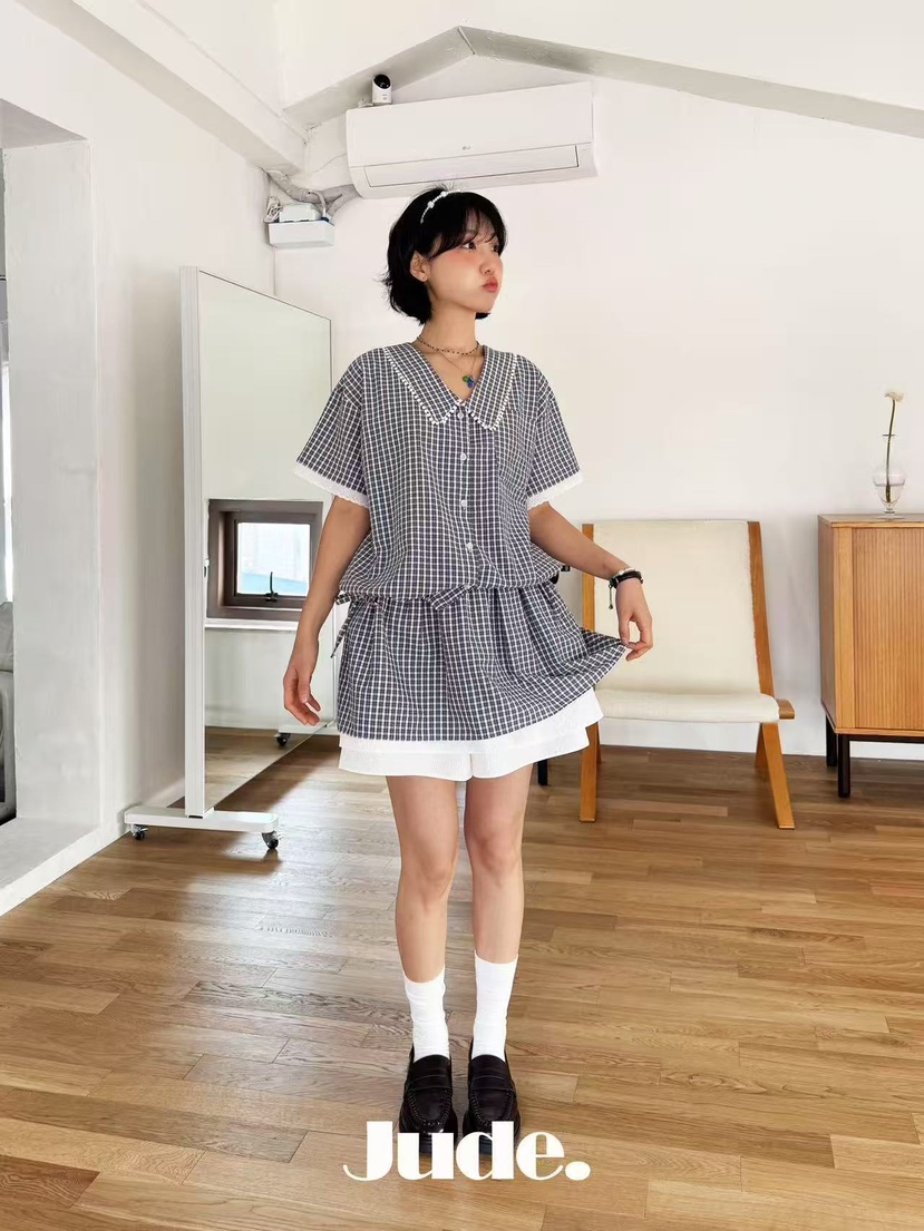 HEYJUDE東大門直郵女裝新品休閑熱賣時尚人氣25春夏襯衫蕾絲衫HEYJUDE襯衫/蕾絲衫