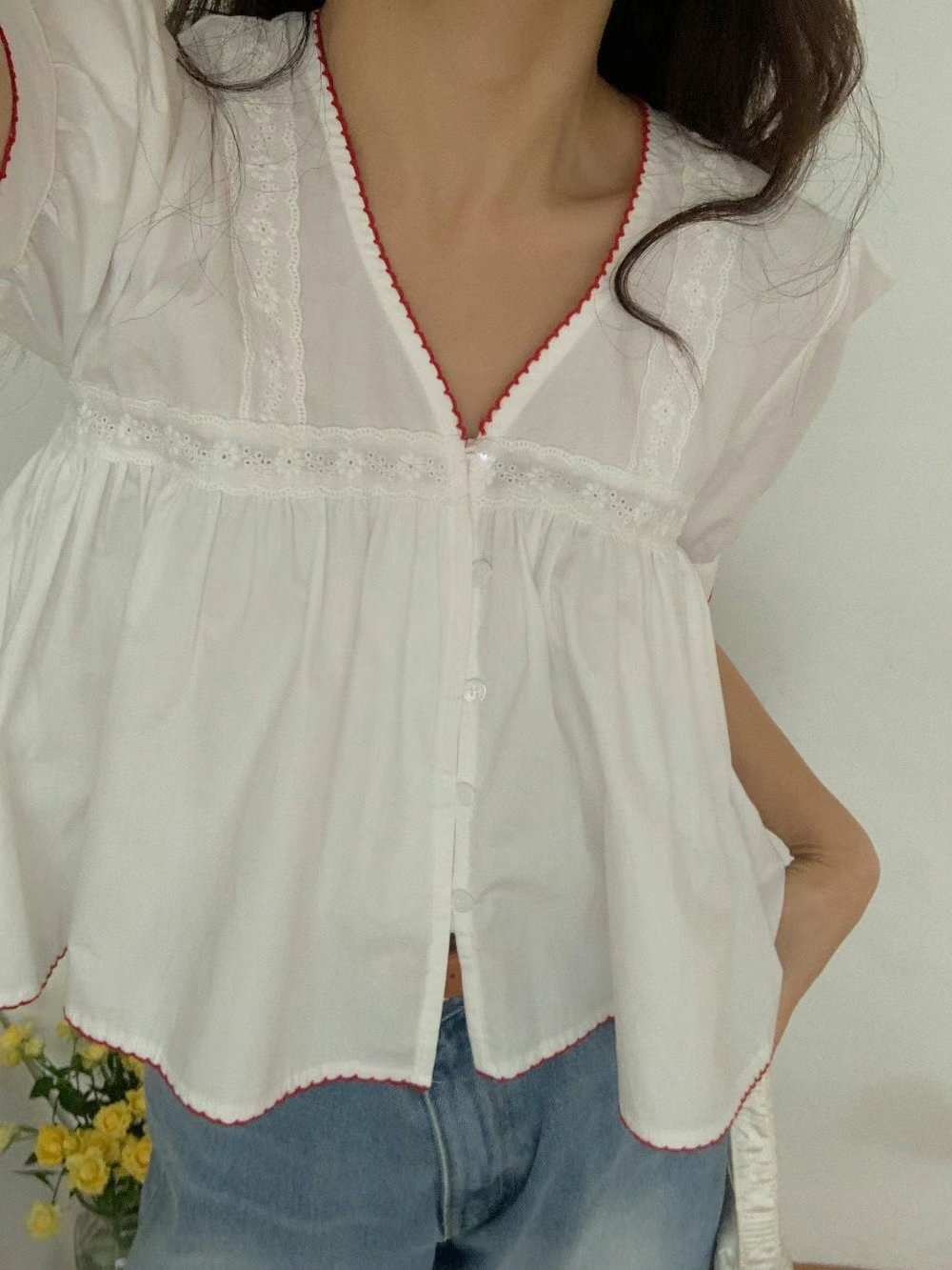 SALT.B東大門實拍女士新品人氣真品休閑推薦職業襯衫蕾絲衫SALT.B襯衫/蕾絲衫