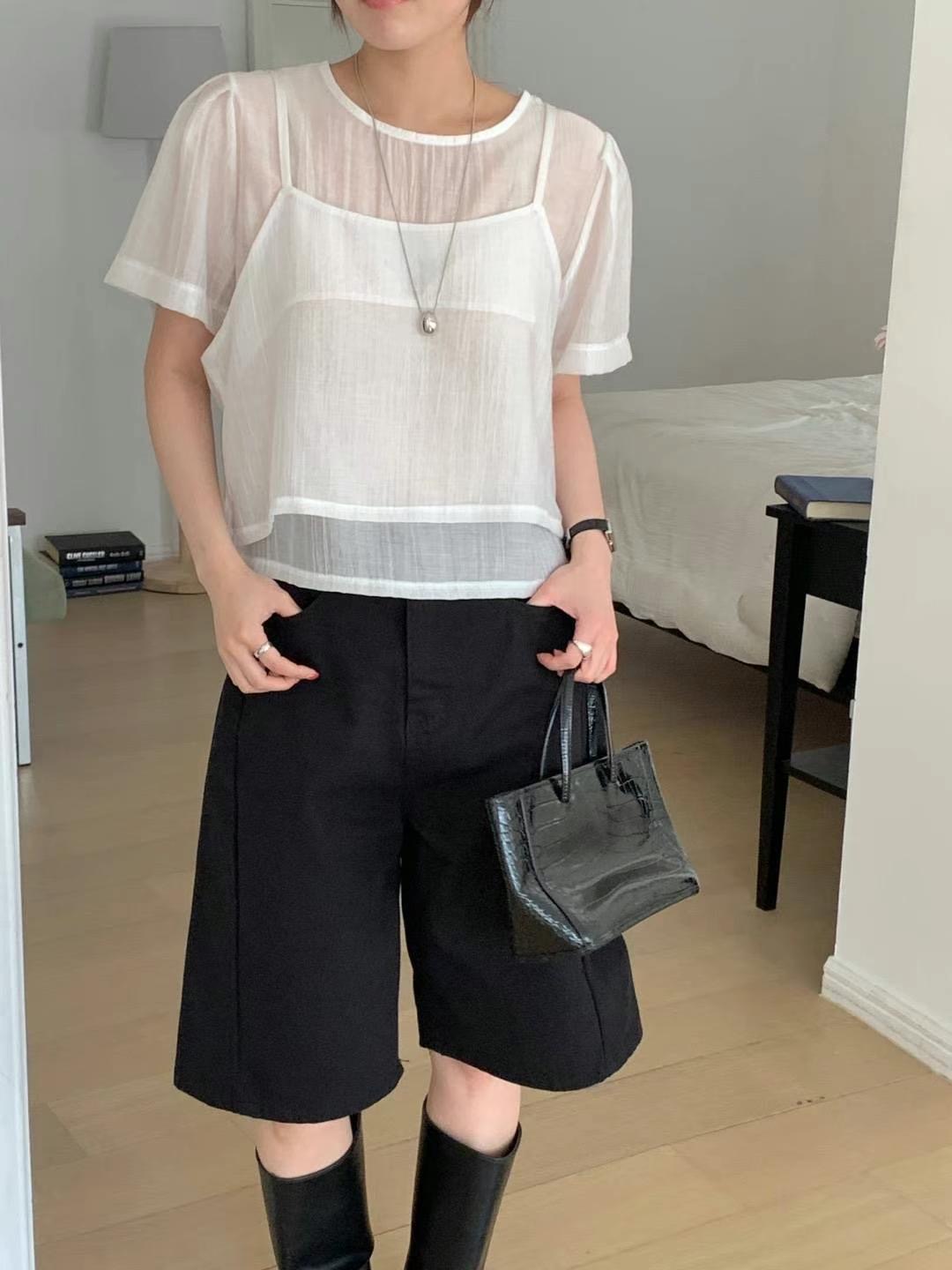 ONEMORETHING東大門實拍女裝新品真品推薦25春夏人氣休閑短褲ONEMORETHING短褲