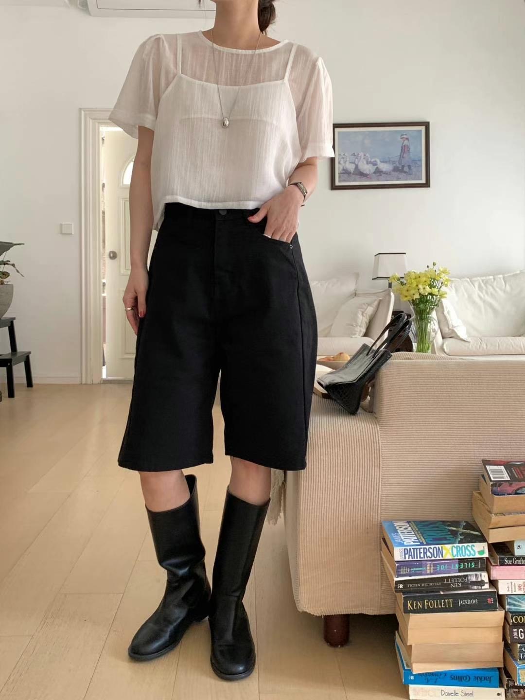 ONEMORETHING東大門實拍女裝新品真品推薦25春夏人氣休閑短褲ONEMORETHING短褲