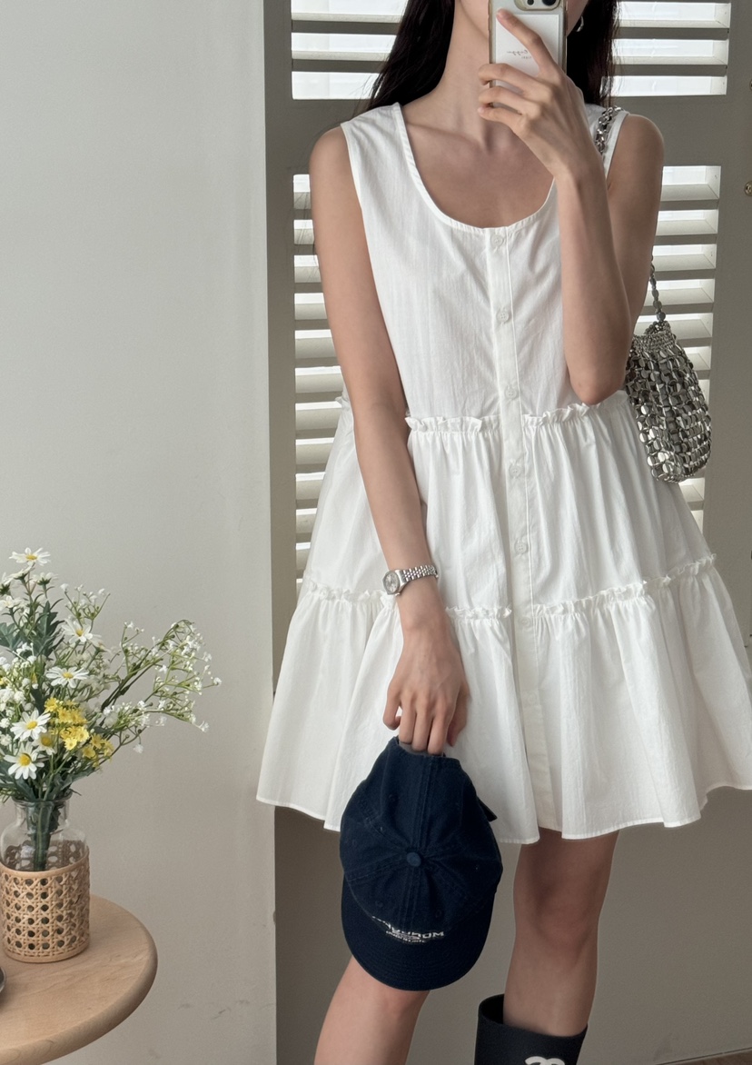 TIZZI直郵韓國代購㊣女裝新品25春夏推薦人氣休閑熱賣連衣裙TIZZI連衣裙圖色2