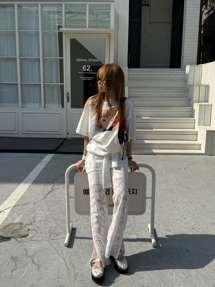 ZEROZERO直郵韓國代購㊣女裝新款時尚熱賣裙褲鉤針編織喇叭ZEROZERO裙褲