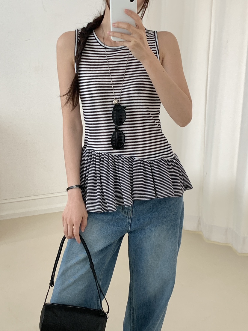 PIN-UP韓國直郵㊣東大門實拍女裝新品25春夏休閑時尚吊帶背心PIN-UP吊帶/背心
