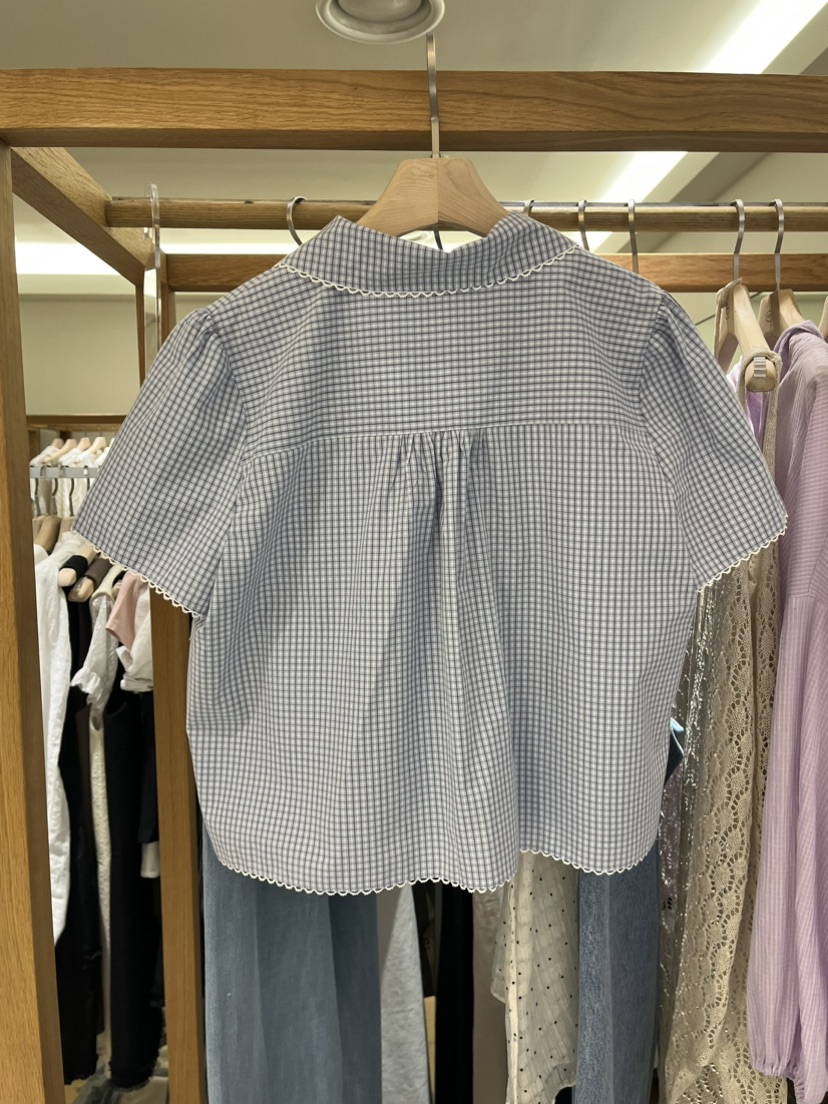 TIZZI韓國㊣直郵東大門代購女裝新款時尚休閑襯衫蕾絲衫荷葉邊TIZZI襯衫/蕾絲衫