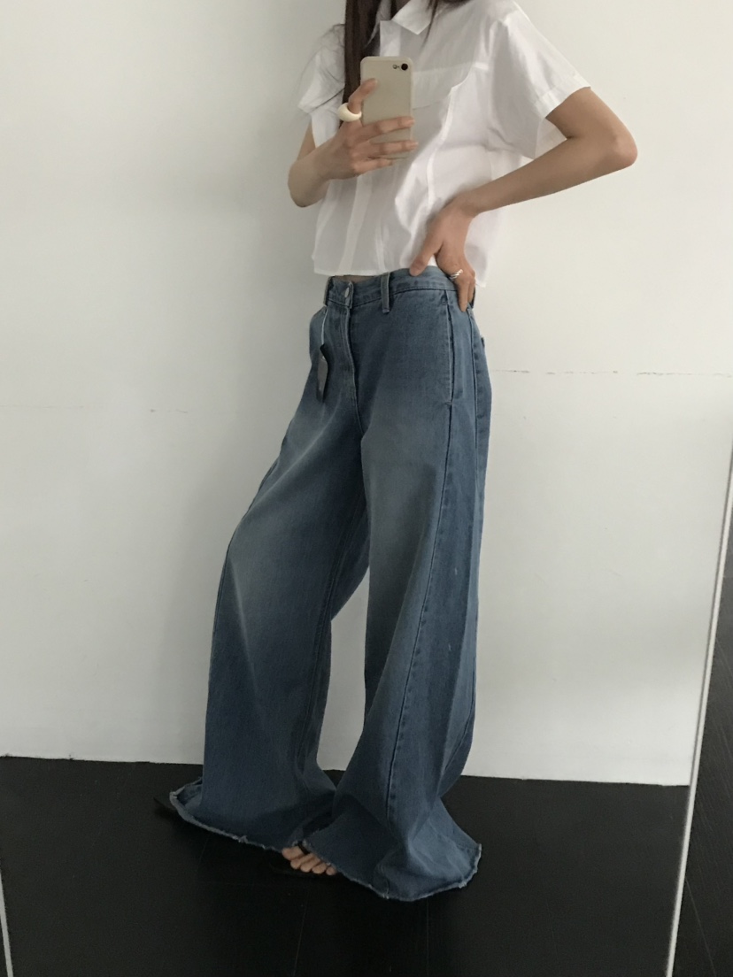 DOUZE韓國㊣直郵東大門代購女裝新款人氣時尚推薦25春夏牛仔褲DOUZE牛仔褲