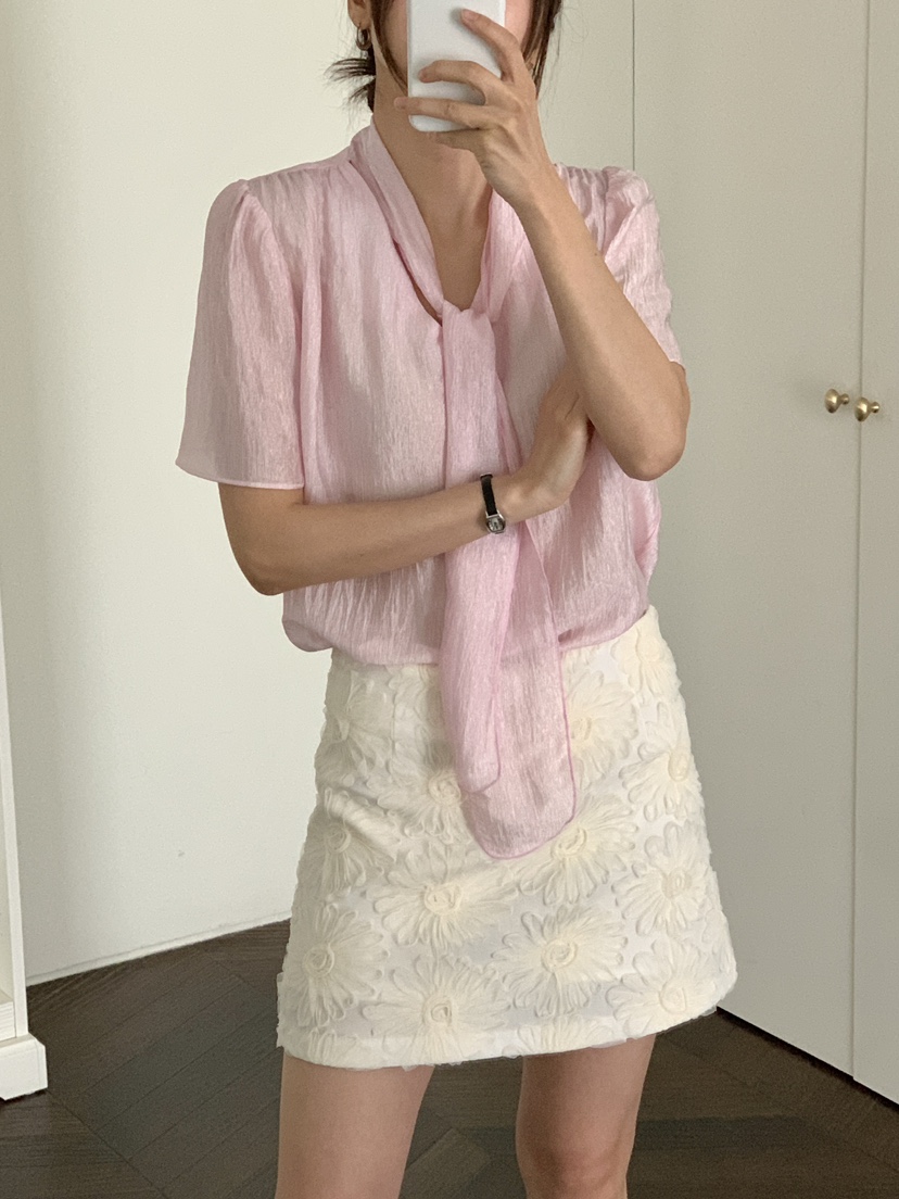 PIN-UP韓國直郵㊣女裝新款熱賣25春夏推薦時尚休閑襯衫蕾絲衫PIN-UP襯衫/蕾絲衫