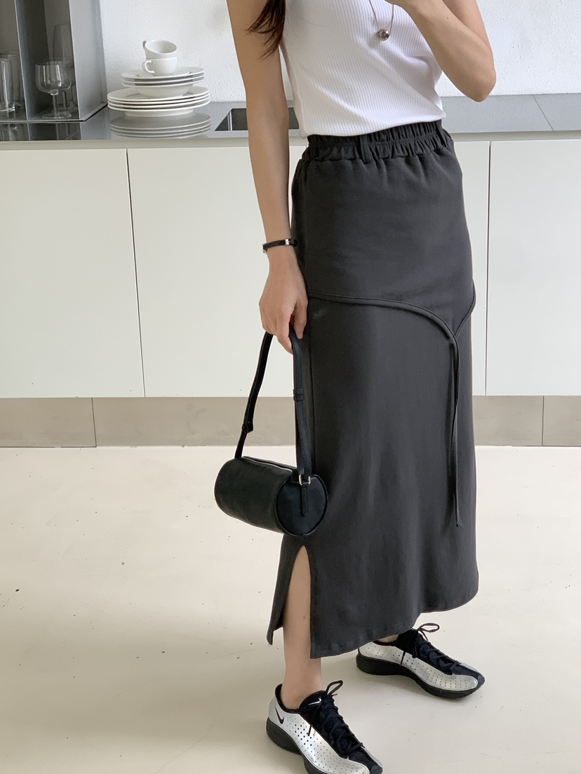 PIN-UP韓國直郵㊣東大門實拍女裝新款推薦休閑時尚25春夏長裙PIN-UP長裙