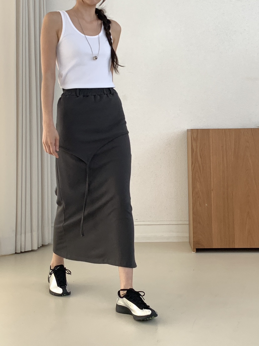 PIN-UP韓國直郵㊣東大門實拍女裝新款推薦休閑時尚25春夏長裙PIN-UP長裙