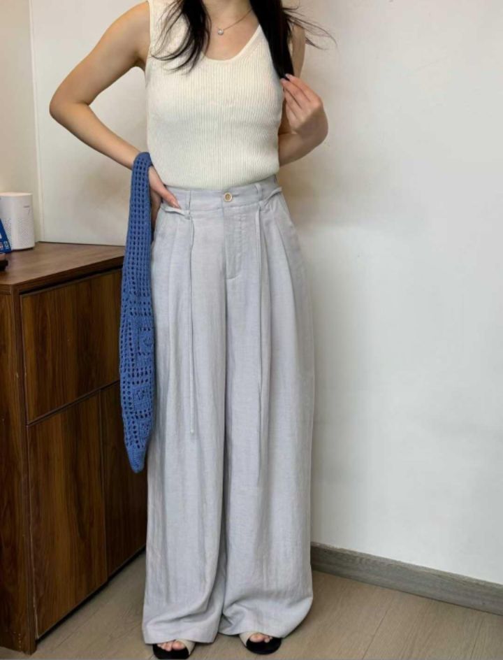 BOBBIE DOLL韓國直郵㊣東大門實拍女裝新款休閑休閑褲含腰繩BOBBIE DOLL休閑褲