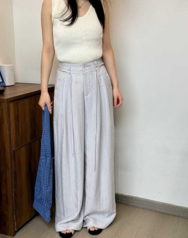 BOBBIE DOLL韓國直郵㊣東大門實拍女裝新款休閑休閑褲含腰繩BOBBIE DOLL休閑褲