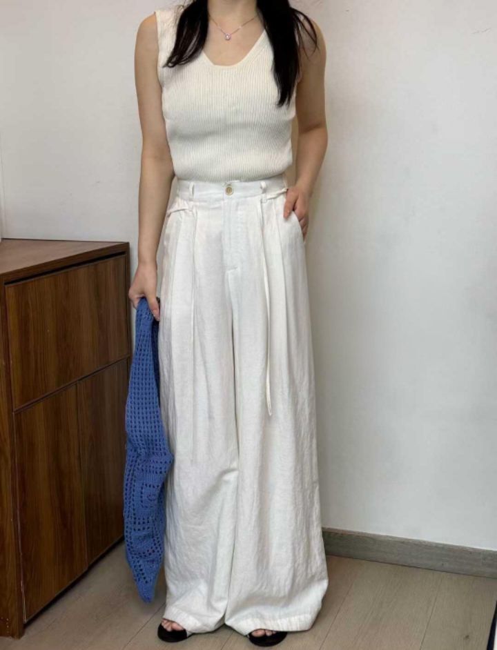 BOBBIE DOLL韓國直郵㊣東大門實拍女裝新款休閑休閑褲含腰繩BOBBIE DOLL休閑褲圖色1