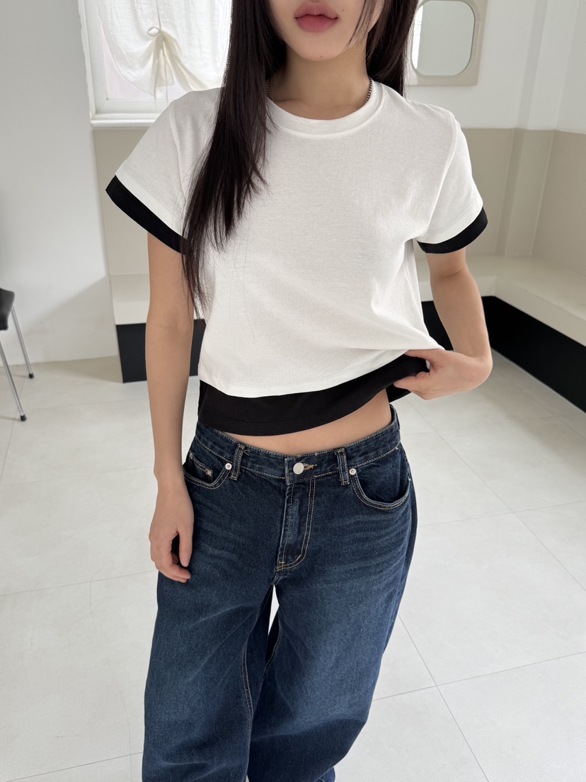 SUNDER MARKET韓國直郵㊣女裝新品人氣時尚熱賣休閑25春夏T恤SUNDER MARKETT恤