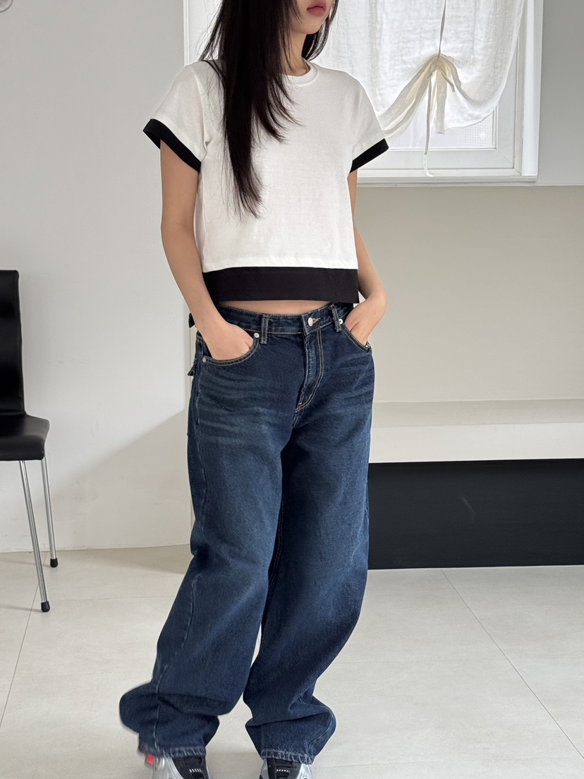 SUNDER MARKET韓國直郵㊣女裝新品人氣時尚熱賣休閑25春夏T恤SUNDER MARKETT恤