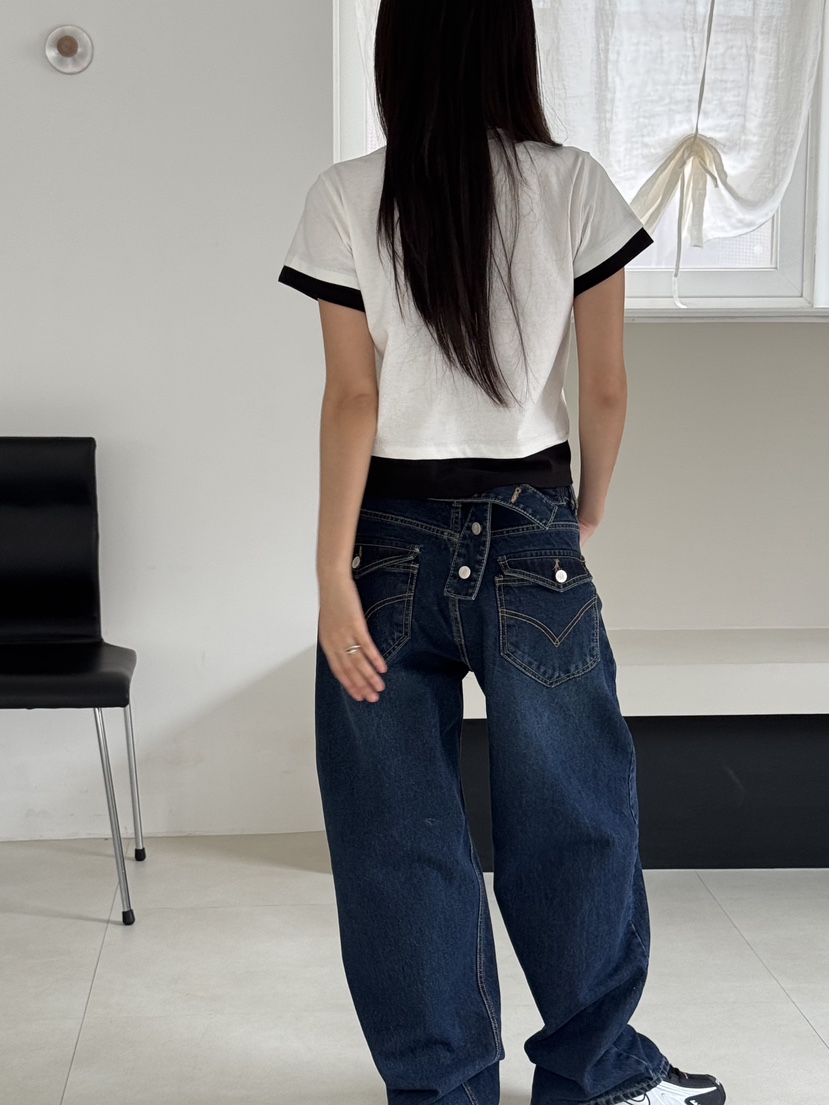 SUNDER MARKET韓國直郵㊣女裝新品人氣時尚熱賣休閑25春夏T恤SUNDER MARKETT恤