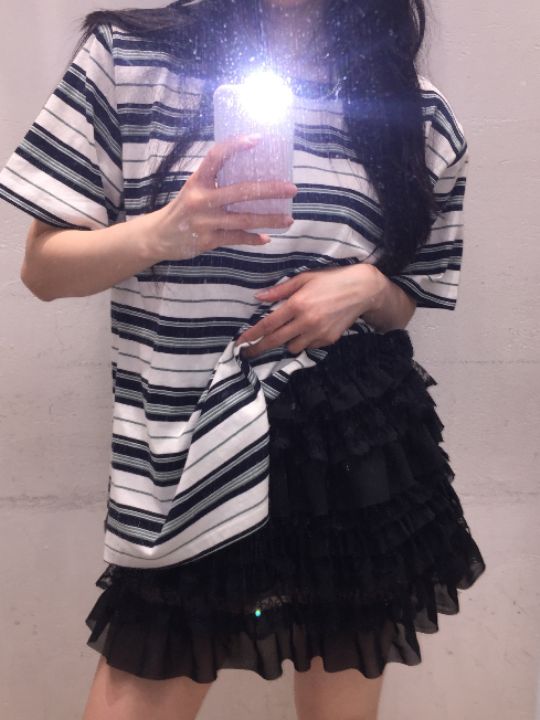 mars韓國直郵㊣女裝新品熱賣人氣推薦25春夏休閑短裙荷葉邊mars短裙