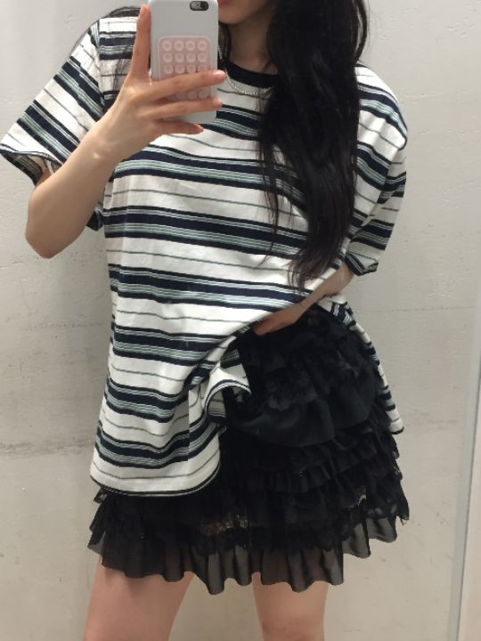 mars韓國直郵㊣女裝新品熱賣人氣推薦25春夏休閑短裙荷葉邊mars短裙