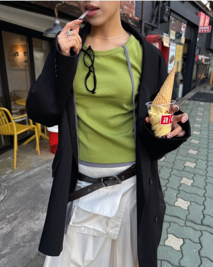 LIVE FOREVER韓國直郵㊣女裝新款推薦25春夏人氣休閑吊帶背心LIVE FOR_EVER吊帶/背心