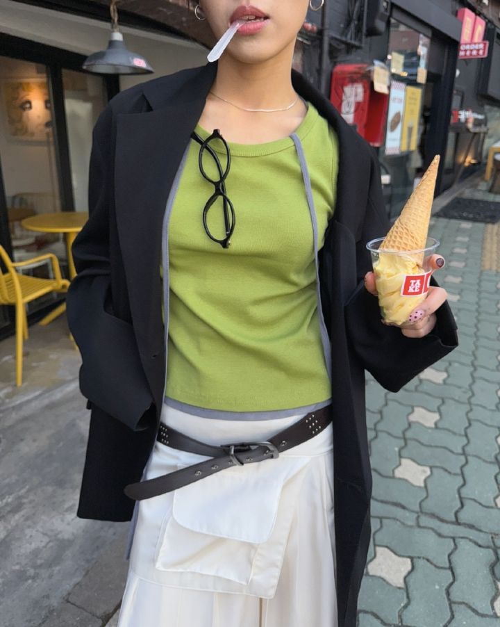 LIVE FOREVER韓國直郵㊣女裝新款推薦25春夏人氣休閑吊帶背心LIVE FOR_EVER吊帶/背心