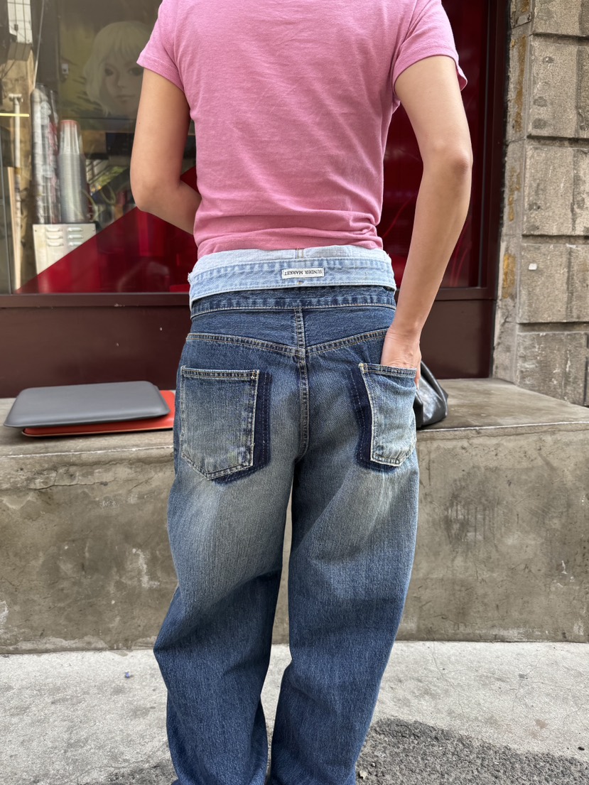 SUNDER MARKET韓國直郵㊣東大門實拍女裝新品25春夏牛仔褲SUNDER MARKET牛仔褲